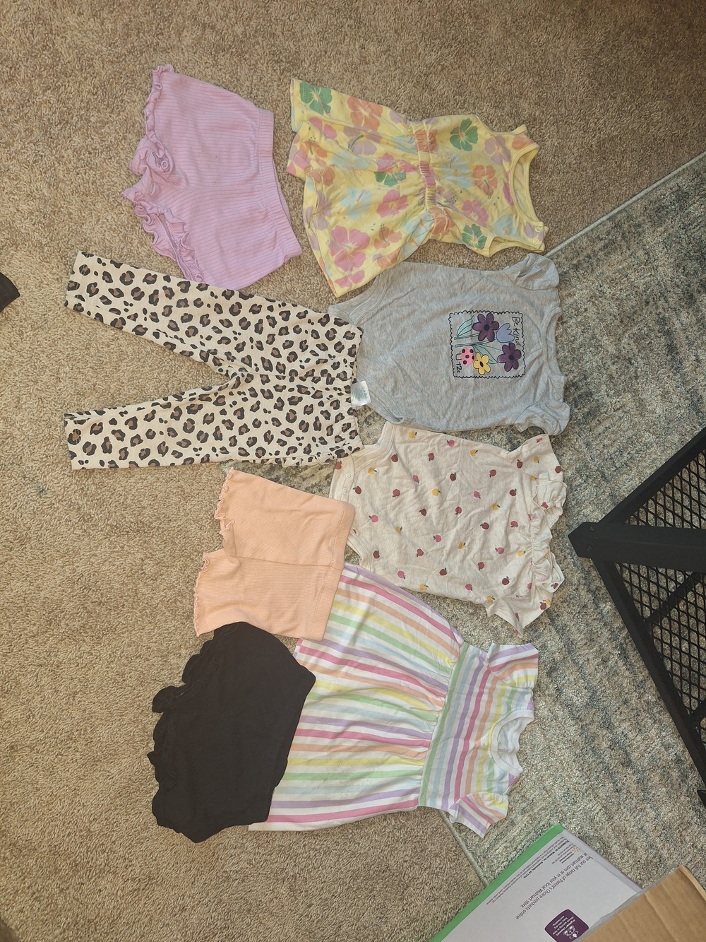 Girls' Garaninals Lot- RAINBOW DRESS AND PURPLE SHORTS STAINED